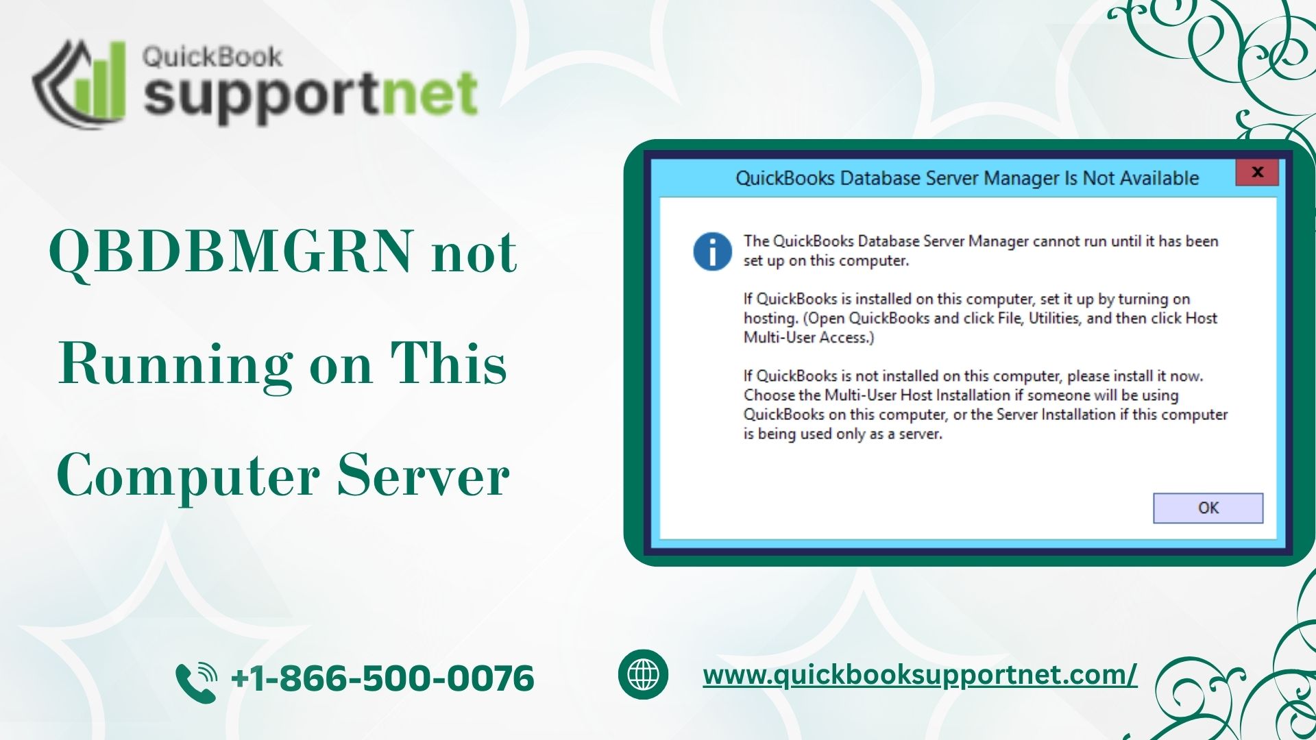 Resolve “QBDBMGRN not Running on This Computer Server” Error