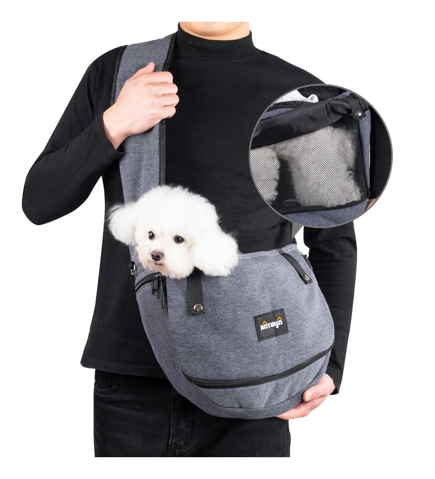 Stylish and comfortable dog trip with dog purse carrier