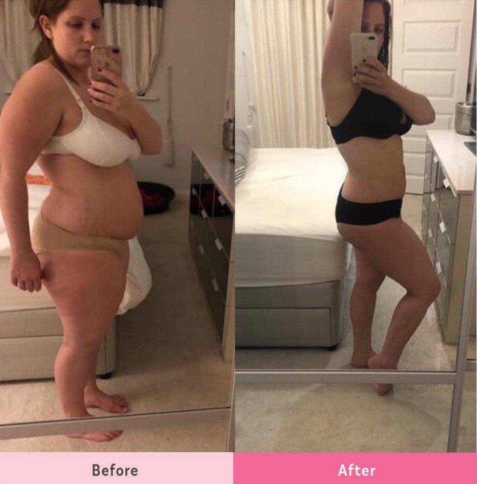 A woman is happy with his fat loss journey with Keyslim drops